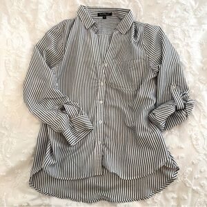 Striped button-down
